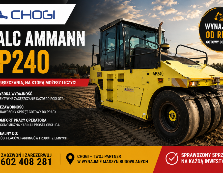 Walec guma guma Ammann AP240 do wynajęcia