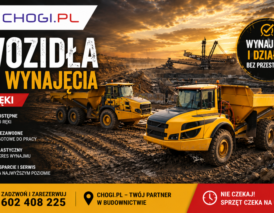 Wozidła przegubowe do wynajęcia – dostępne od ręki w CHOGI.PL